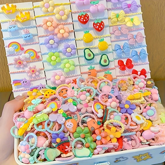 Set de accesorios para el pelo de mascotas, diseños lindos de flores, lazos, frutas y animales pequeños, incluye diademas y ligas, adecuado para perros y gatos (solo accesorios para el pelo, estilos y colores aleatorios).